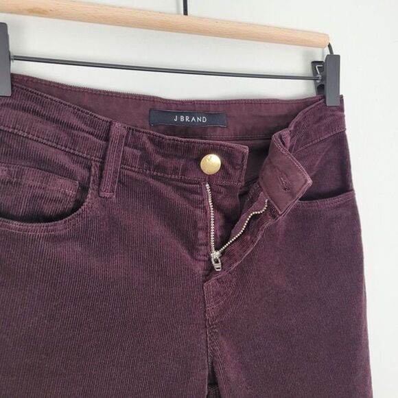 J Brand Size 25 Skinny Corduroy Pants Stretch Blackberry Dark Purple - Picture 8 of 12